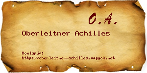 Oberleitner Achilles névjegykártya